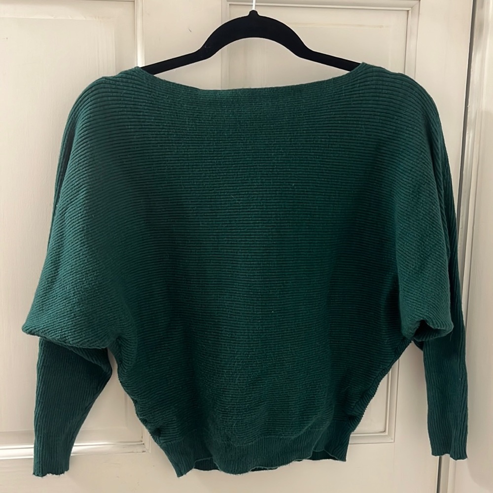 Green Dolman Sweater
